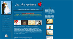Desktop Screenshot of oznameni-svatebni.cz